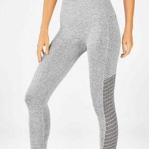 Fabletics Sync High-Waisted Perforated 7/8 Leggings  Small Gray